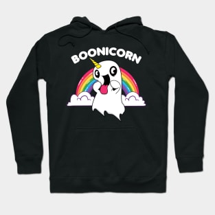 Boonicorn Cute Unicorn Rainbow Ghost Halloween Costume Hoodie